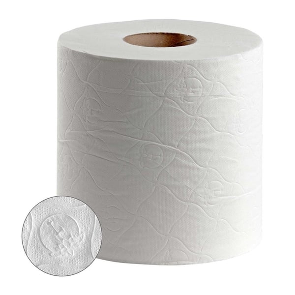 Papier séchant les mains pour distributeur de mèches, micro-collé, recyclé, deux couches (paquet de six unités)